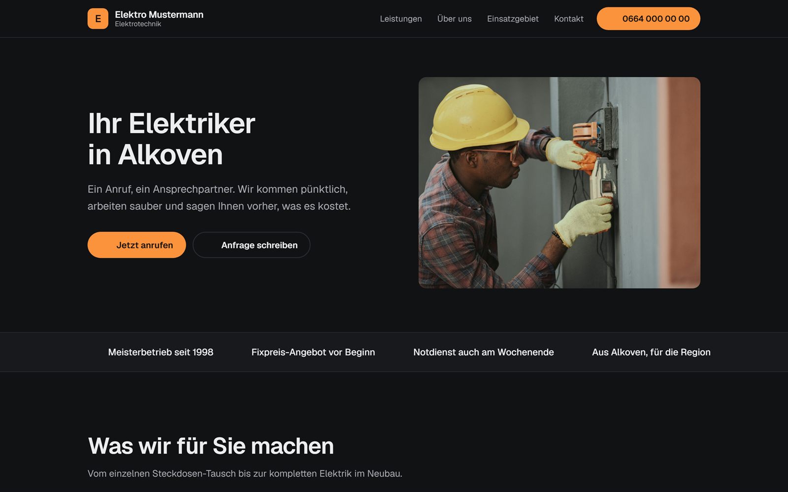Vorlage Elektriker