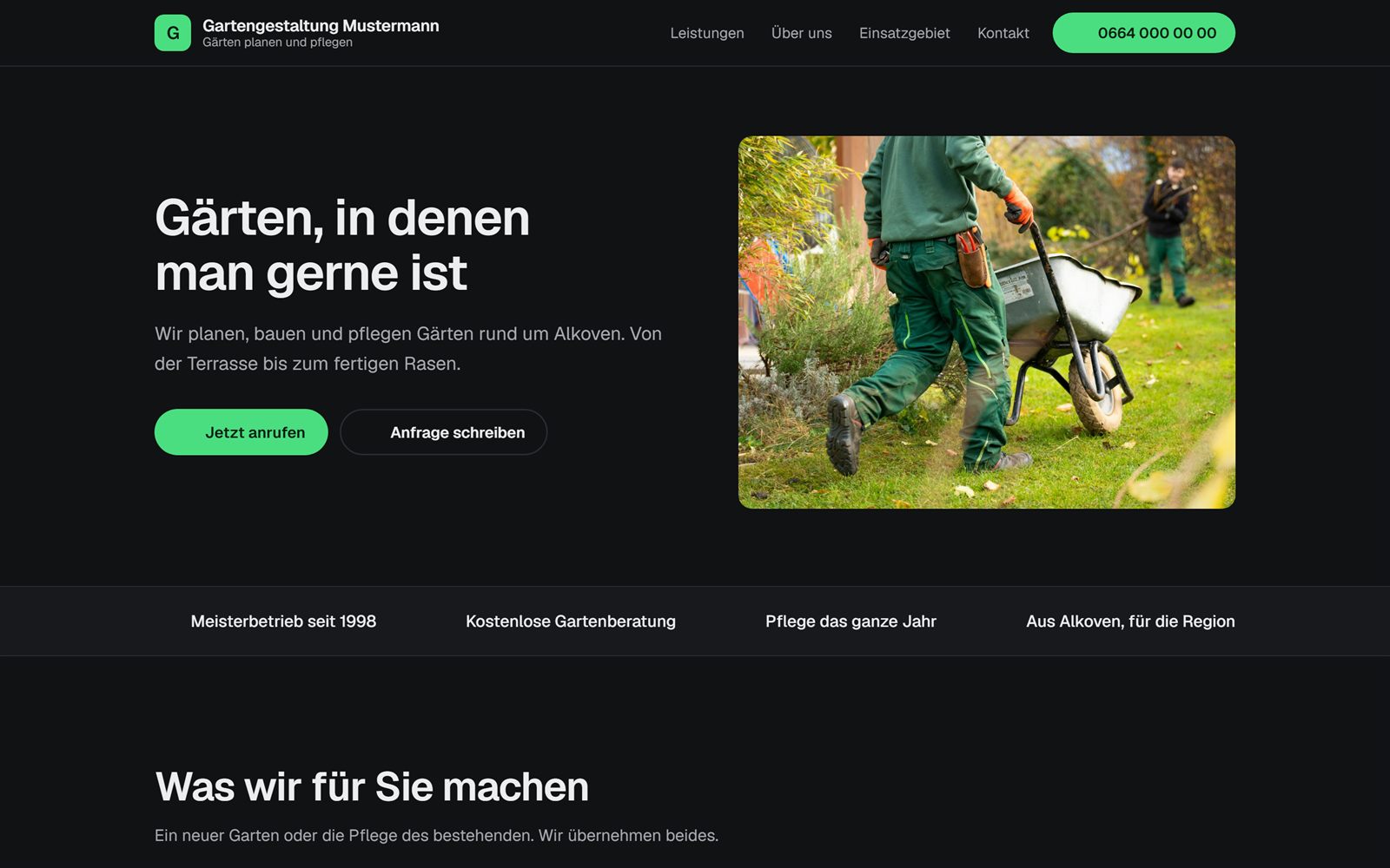 Vorlage Gärtnerei